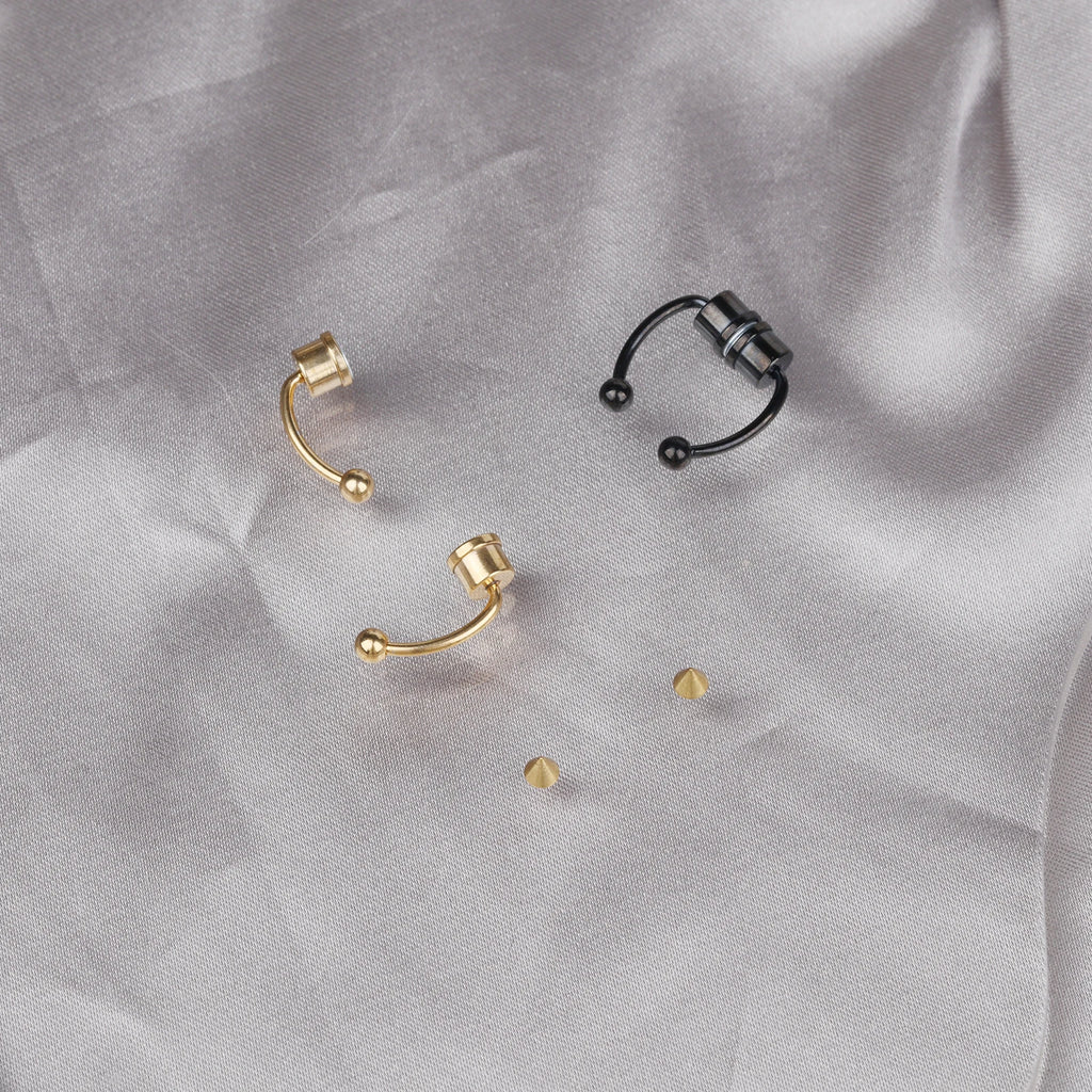 Stainless Steel Magnetic Nose Ring - Fake Non-Piercing Horseshoe Hoop, Clip-on Septum Jewelry