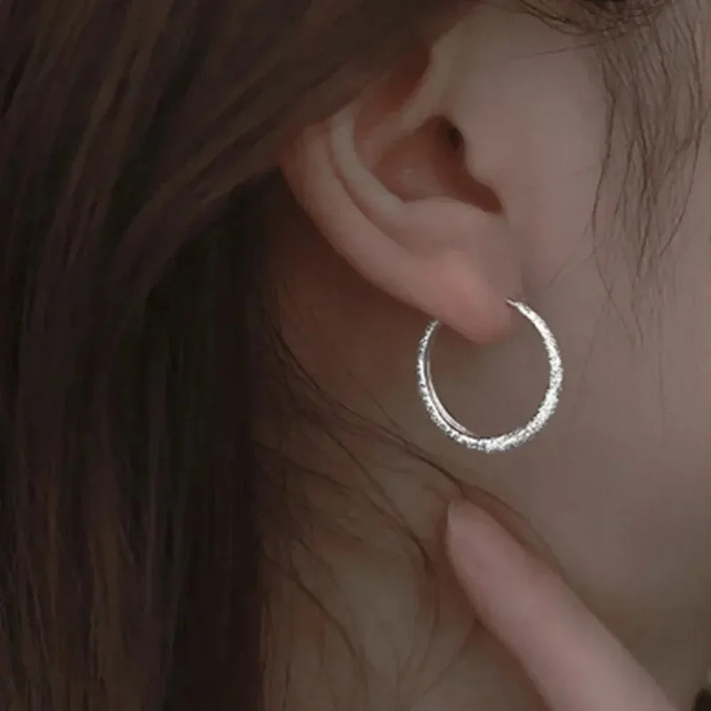 925 Sterling Silver Vintage Shinning Earrings for Women Trendy Earring Jewelry Prevent Allergy Party Accessories Gift