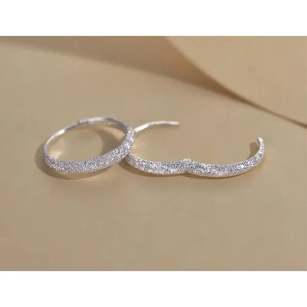 925 Sterling Silver Vintage Shinning Earrings for Women Trendy Earring Jewelry Prevent Allergy Party Accessories Gift