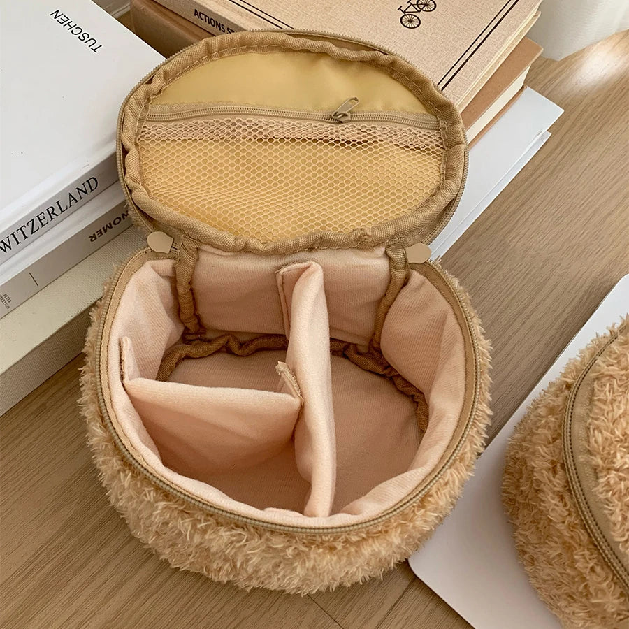 Plushes Makeup Case Anime Relaxed Bear Cosmetic Bag Women Jewelry Storage Pouch Girl Organizer Handbags Gift Hot Sales