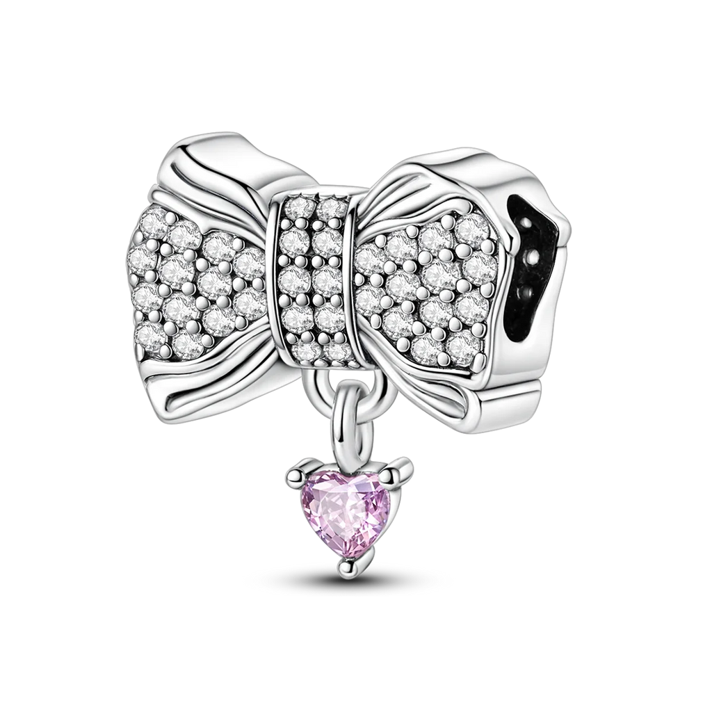 MULA 1PC 925 Sterling Silver Bow Charms Pendant Fit Original 925 Snake Chain Bracelet DIY Fine For Women Jewelry Making Gift