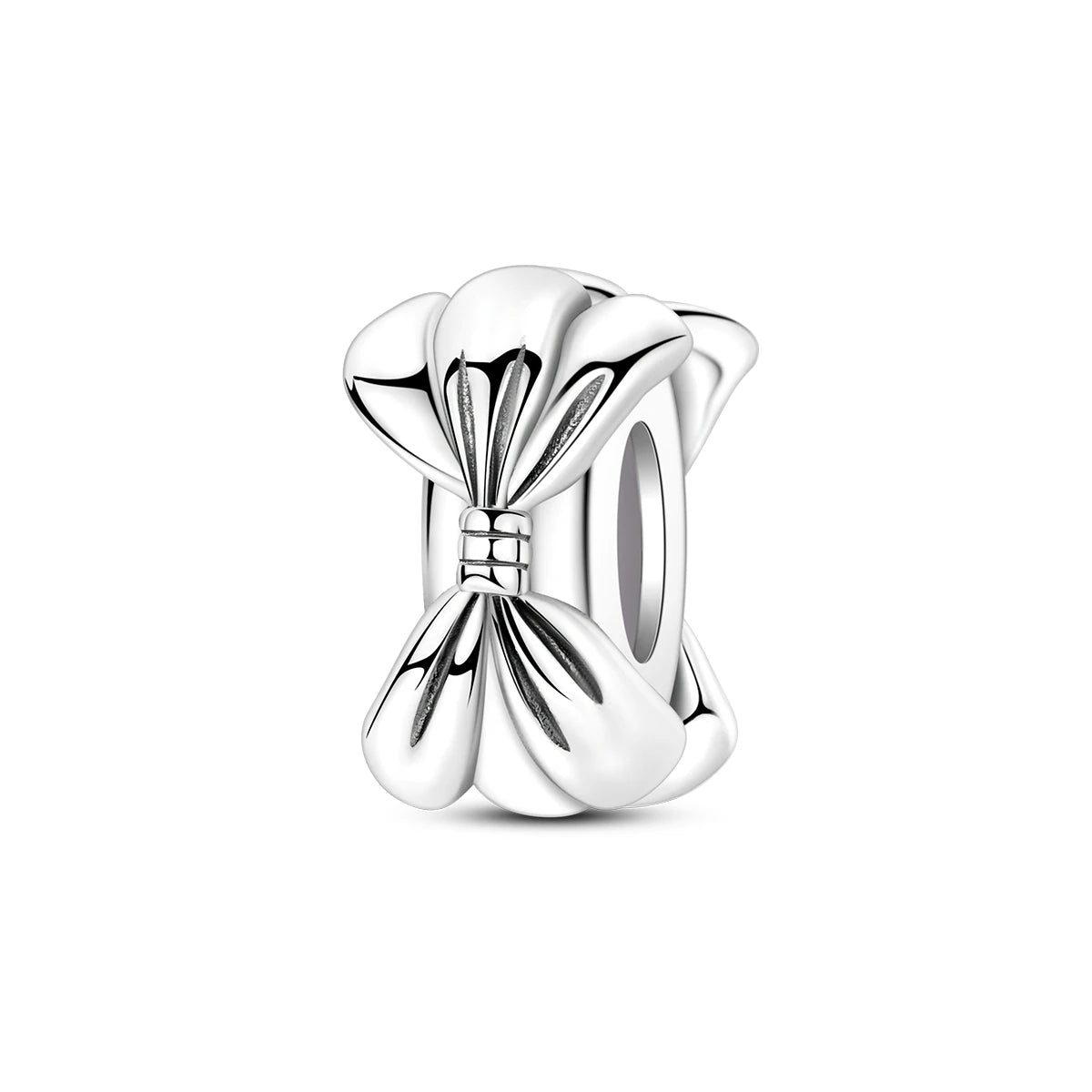 MULA 1PC 925 Sterling Silver Bow Charms Pendant Fit Original 925 Snake Chain Bracelet DIY Fine For Women Jewelry Making Gift